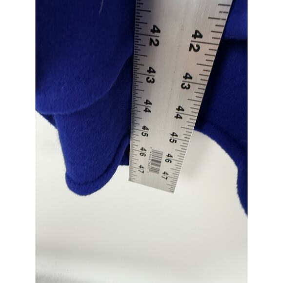 Ralph Lauren 100% Cashmere Hooded Poncho Royal Blue Made in USA One Size - Picture 5 of 5